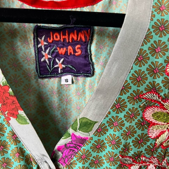 Multi-color Johnny Was Silk Tunic from Celeb Closet - Picture 4 of 5